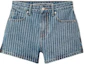 Buy (Women) Alexander Wang SS22 Crystal Striped Denim Shorts Women Deep Blue 4DC2224127-401
