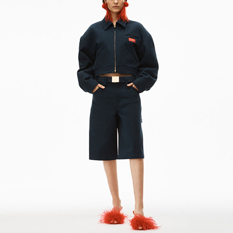 Lookbook (W) Alexander Wang SS22 藍色丹寧飛行夾克 1WC1222345-407