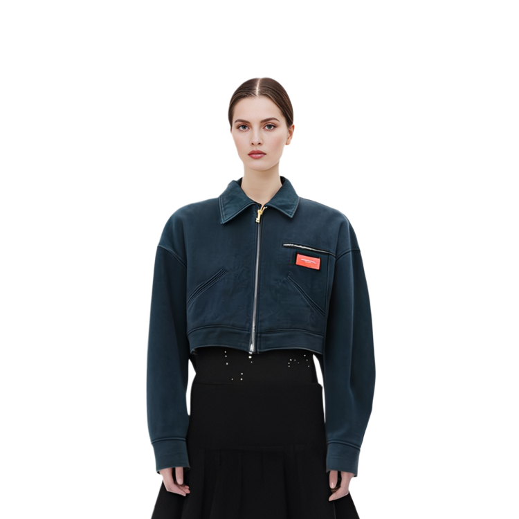 Sizing (W) Alexander Wang SS22 藍色丹寧飛行夾克 1WC1222345-407