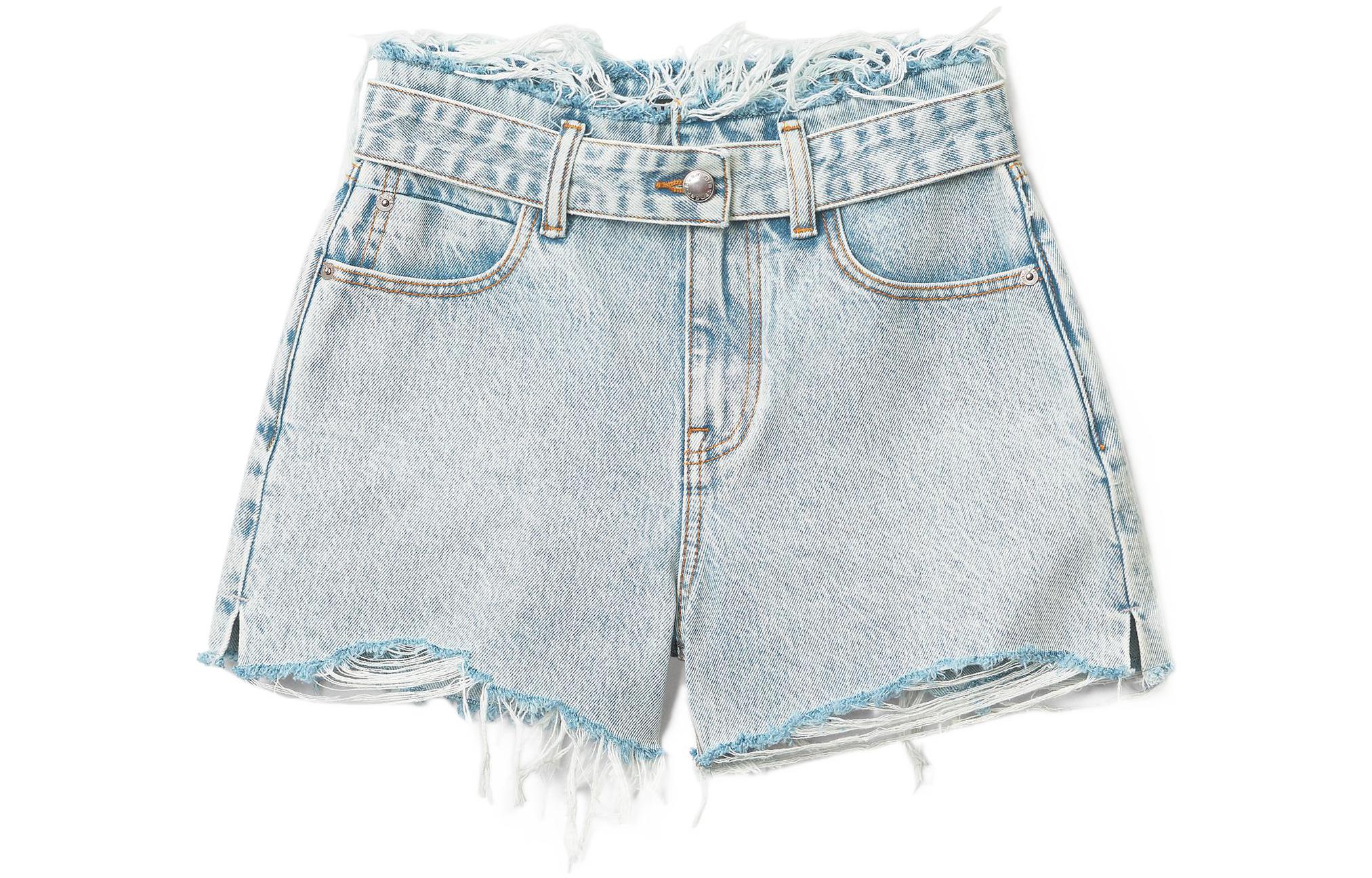 Order (W) Alexander Wang SS22 仿舊漂白牛仔短褲 女款 4DC2224081-270