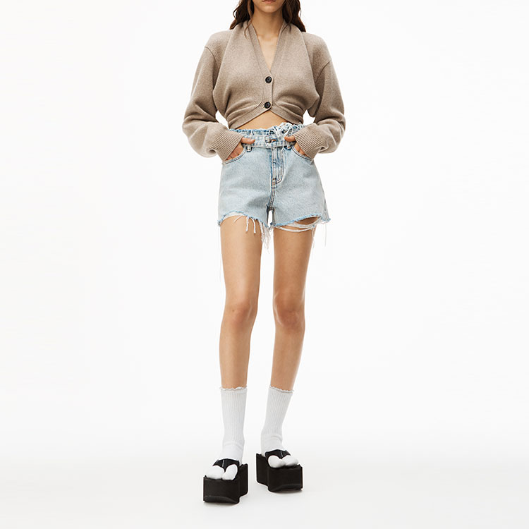 Lookbook (W) Alexander Wang SS22 仿舊漂白牛仔短褲 女款 4DC2224081-270