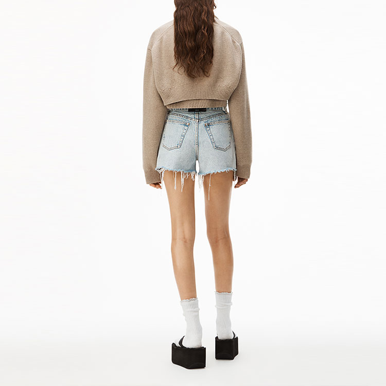 Shop (W) Alexander Wang SS22 仿舊漂白牛仔短褲 女款 4DC2224081-270