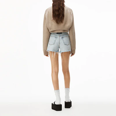 (W) Alexander Wang SS22 仿舊漂白牛仔短褲 女款 4DC2224081-270 Shop (W) Alexander Wang SS22 仿舊漂白牛仔短褲 女款 4DC2224081-270