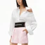 Details for (W) Alexander Wang SS22 高腰標誌短褲 淺粉色 1WC122445-0680