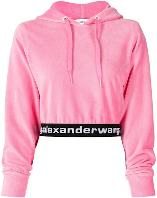 (Women) Alexander Wang SS22 Logo Cropped Hoodie Pink 4CC1211197-957 Buy (Women) Alexander Wang SS22 Logo Cropped Hoodie Pink 4CC1211197-957