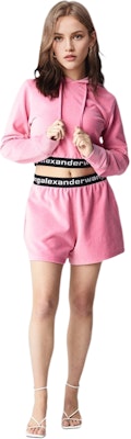 (Women) Alexander Wang SS22 Logo Cropped Hoodie Pink 4CC1211197-957 Lookbook (Women) Alexander Wang SS22 Logo Cropped Hoodie Pink 4CC1211197-957