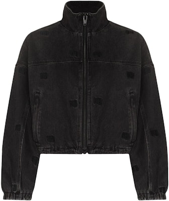 (W) Alexander Wang SS22 刺繡標誌女款黑色拉鍊外套 4DC2212912-031 Buy (W) Alexander Wang SS22 刺繡標誌女款黑色拉鍊外套 4DC2212912-031