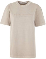 (Women) Alexander Wang SS22 Logo Print Crewneck T-Shirt Women Beige UCC3221533-279 (Women) Alexander Wang SS22 Logo Print Crewneck T-Shirt Women Beige UCC3221533-279