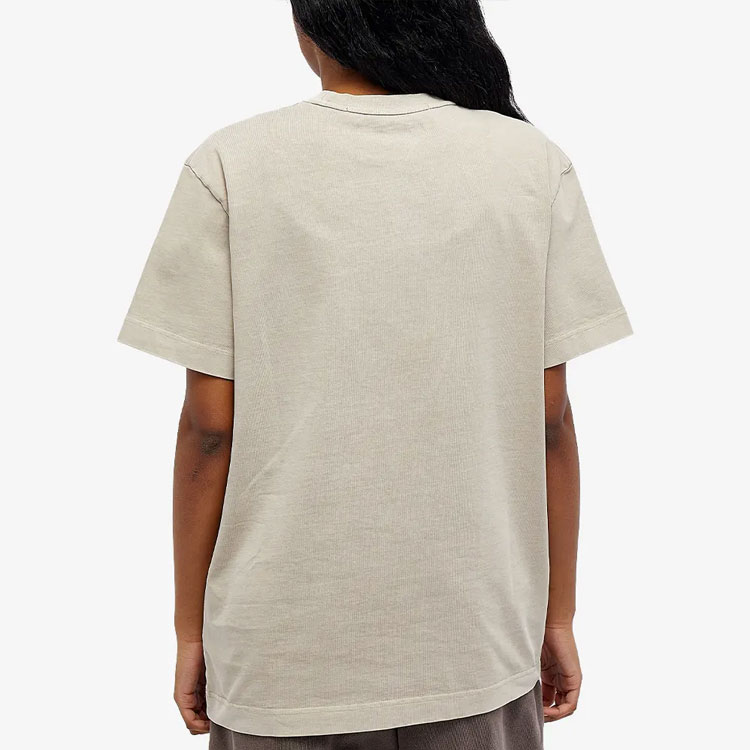 Sizing (W) Alexander Wang SS22 Kaos Wanita Logo Print Crewneck Beige UCC3221533-279