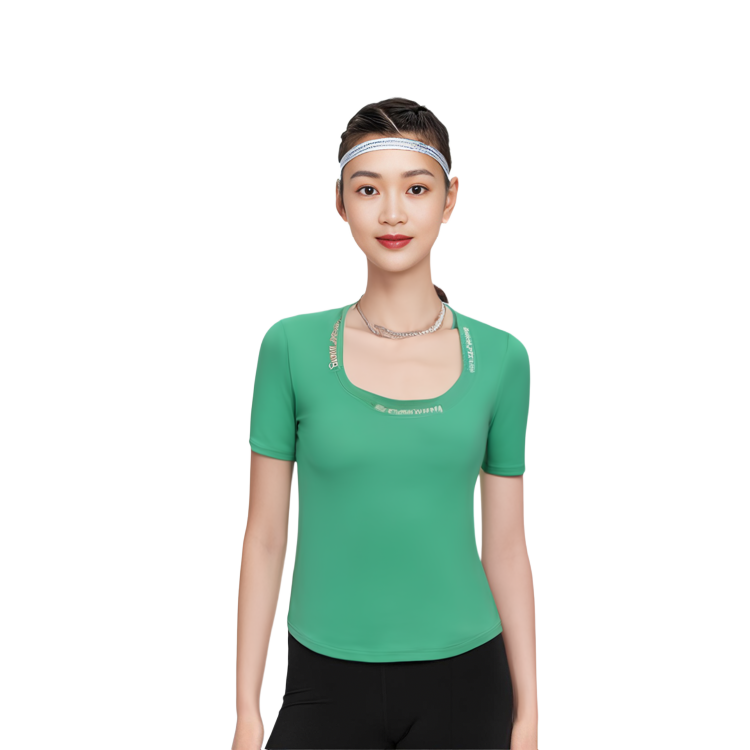 (Women) Alexander Wang SS22 Neon Yellow-Green Logo Knit Short Sleeve T-Shirt 4KC4211057-328 圖 6