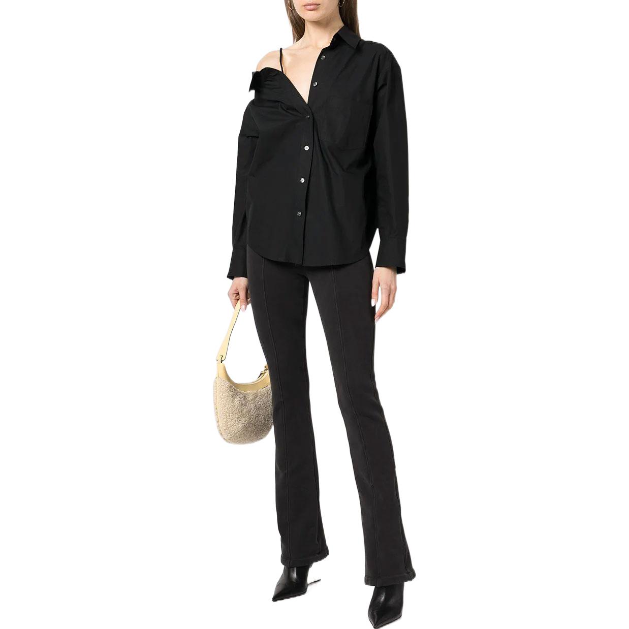 Lookbook (W) 알렉산더 왕 SS22 여성용 오프숄더 블랙 긴팔 셔츠 4WC3221361-001