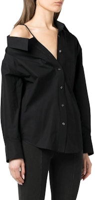 (W) 알렉산더 왕 SS22 여성용 오프숄더 블랙 긴팔 셔츠 4WC3221361-001 Shop (W) 알렉산더 왕 SS22 여성용 오프숄더 블랙 긴팔 셔츠 4WC3221361-001