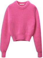 (Women) Alexander Wang SS22 Pink Ribbed Wool Pullover Sweater 4KC1221006-679 (Women) Alexander Wang SS22 Pink Ribbed Wool Pullover Sweater 4KC1221006-679