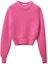 Buy (Women) Alexander Wang SS22 Pink Ribbed Wool Pullover Sweater 4KC1221006-679