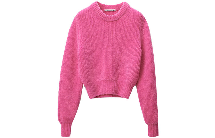Order (Women) Alexander Wang SS22 Pink Ribbed Wool Pullover Sweater 4KC1221006-679