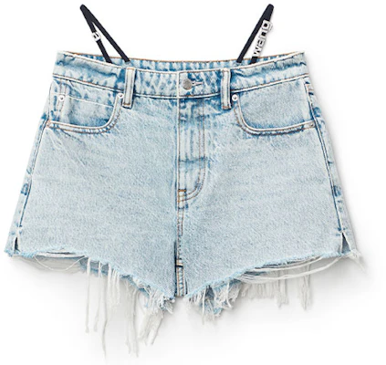 (Women) Alexander Wang SS22 Rhinestone Logo Denim Shorts Bleach White 4DC1224068-270 Lookbook (Women) Alexander Wang SS22 Rhinestone Logo Denim Shorts Bleach White 4DC1224068-270