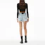 Purchase (Women) Alexander Wang SS22 Rhinestone Logo Denim Shorts Bleach White 4DC1224068-270