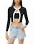Sizing (Women) Alexander Wang SS22 Rhinestone Logo Denim Shorts Bleach White 4DC1224068-270