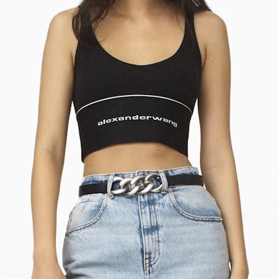 (W) 알렉산더왕 SS22 로고 니트 스포츠 브라 여성 블랙 1CC4218077 Shop (W) 알렉산더왕 SS22 로고 니트 스포츠 브라 여성 블랙 1CC4218077