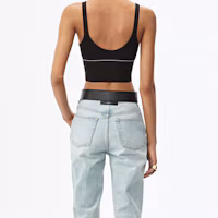 Details for (W) Alexander Wang SS22 羅紋針織標誌運動內衣 女款 黑色 1CC4218077
