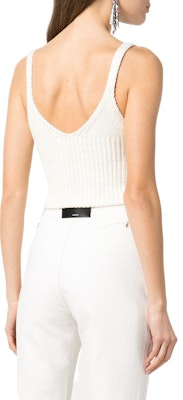 (W) Alexander Wang SS22 Top de Punto Ajustado Mujer Blanco Crudo. 4KC2221022-104 Shop (W) Alexander Wang SS22 Top de Punto Ajustado Mujer Blanco Crudo. 4KC2221022-104