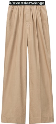 (Women) Alexander Wang SS22 Ruched Cotton Logo Stretch Joggers Silver Mink. 4WC1224129-269 Buy (Women) Alexander Wang SS22 Ruched Cotton Logo Stretch Joggers Silver Mink. 4WC1224129-269