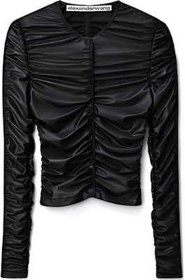 (W) 알렉산더 왕 SS22 루ched 니트 가디건 재킷 블랙 1CC1222348-001 Order (W) 알렉산더 왕 SS22 루ched 니트 가디건 재킷 블랙 1CC1222348-001