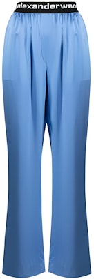 (W) アレキサンダーワン SS22 サテンロゴウエストバンドパンツ ブルー 4WC2214076-437 Buy (W) アレキサンダーワン SS22 サテンロゴウエストバンドパンツ ブルー 4WC2214076-437