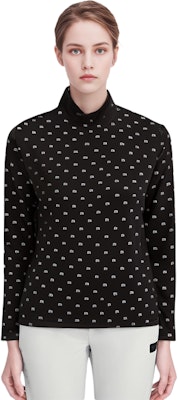 (W) 亚历山大王SS22女士黑色修身波点高领长袖上衣 1KC3221051-001 Details for (W) 亚历山大王SS22女士黑色修身波点高领长袖上衣 1KC3221051-001