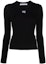 Order (W) Alexander Wang SS22 Camiseta Manga Larga Negra con Parche de Logo 4KC1221011-001