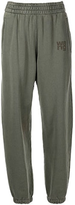 (Women) Alexander Wang SS22 Terry Logo Straight Fit Sweatpants Women’s Deep Green 4CC321-4104-305 Order (Women) Alexander Wang SS22 Terry Logo Straight Fit Sweatpants Women’s Deep Green 4CC321-4104-305