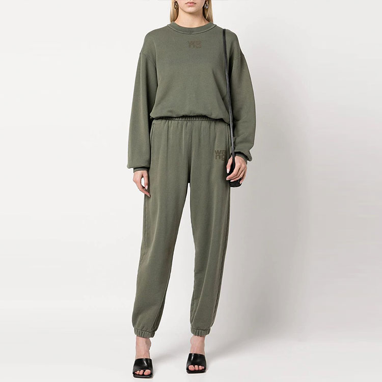 Lookbook (Women) Alexander Wang SS22 Terry Logo Straight Fit Sweatpants Women’s Deep Green 4CC321-4104-305