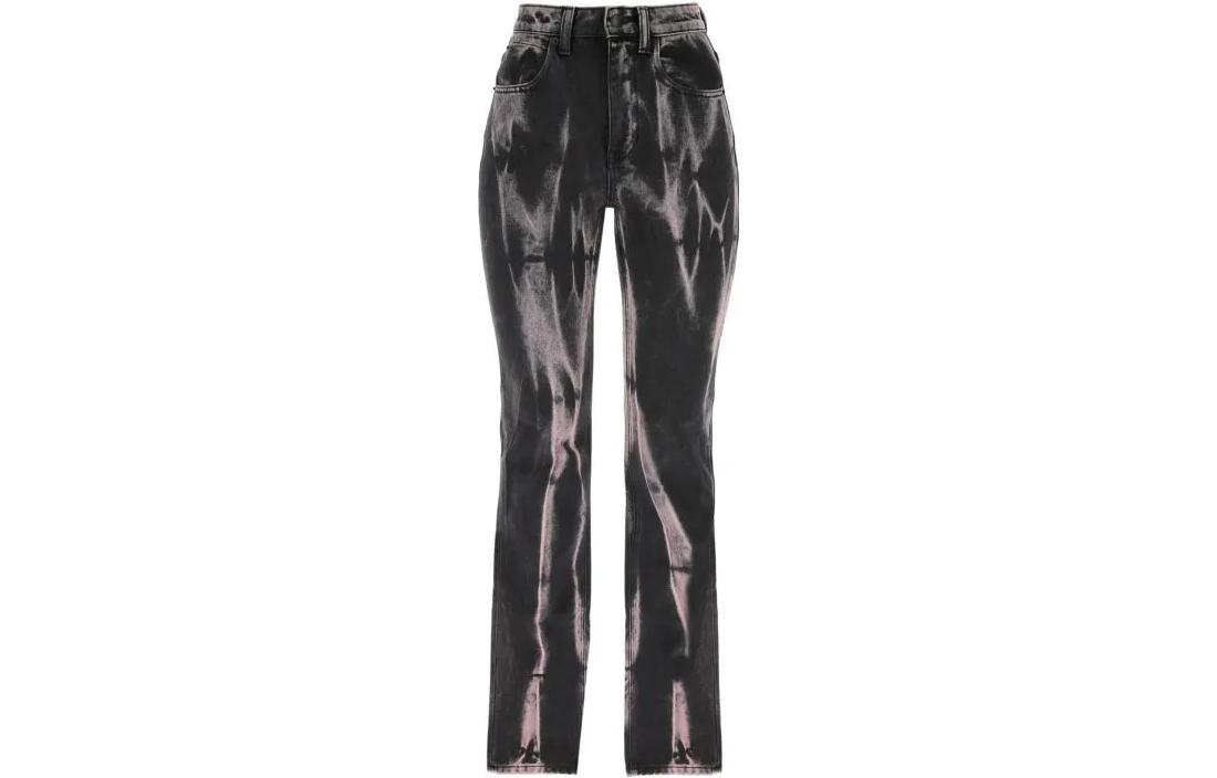 (Women) Alexander Wang SS22 Tie-Dye Logo High-Waisted Jeans Black 4DC1224065-955
