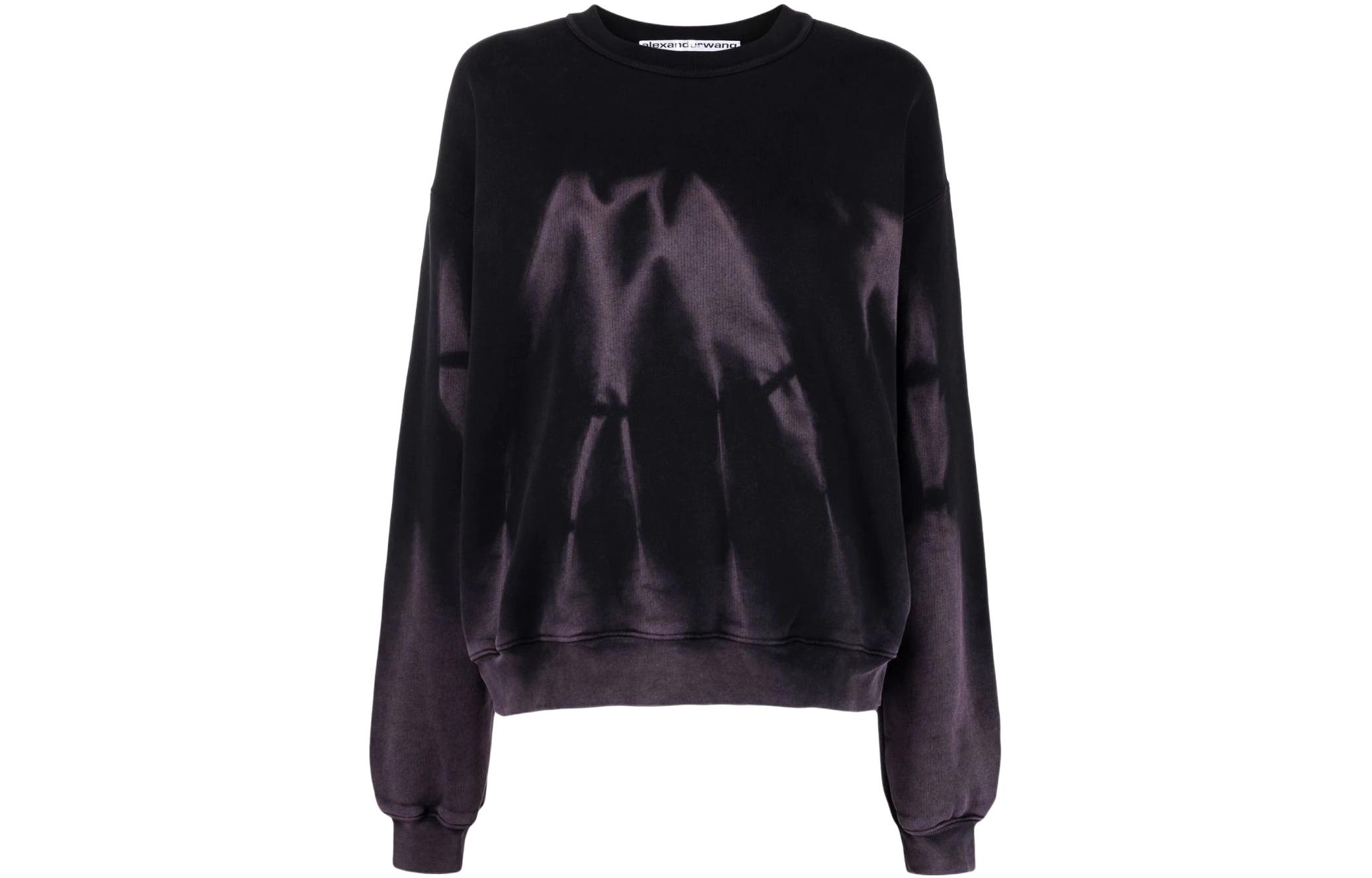 Order (W) Alexander Wang SS22 Baju Ikat Celup Crewneck Hitam UCC1221483