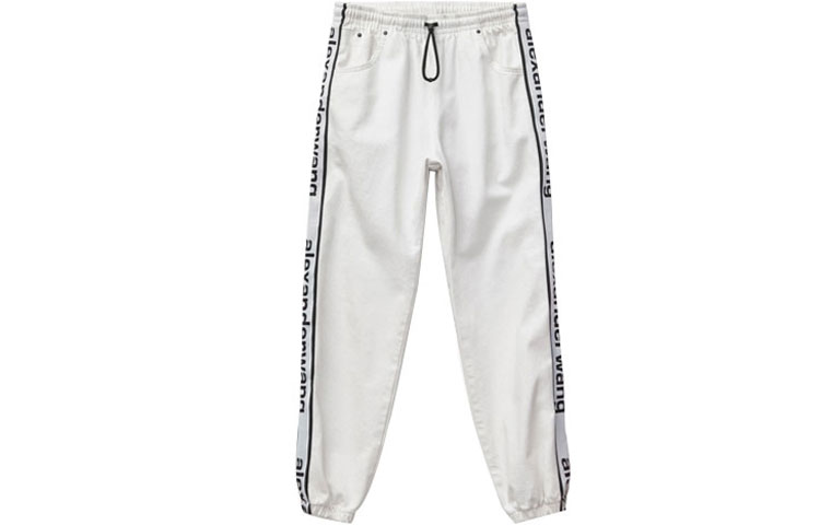 (Women) Alexander Wang SS22 Vintage Side Logo Track Pants White 4D994326CF