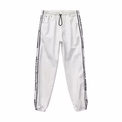(Women) Alexander Wang SS22 Vintage Side Logo Track Pants White 4D994326CF