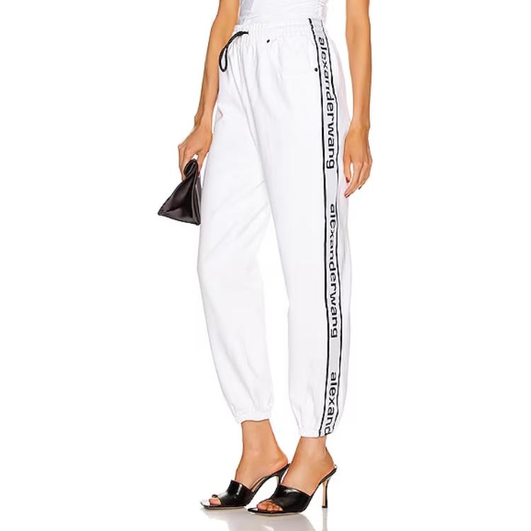 Details for (Women) Alexander Wang SS22 Vintage Side Logo Track Pants White 4D994326CF