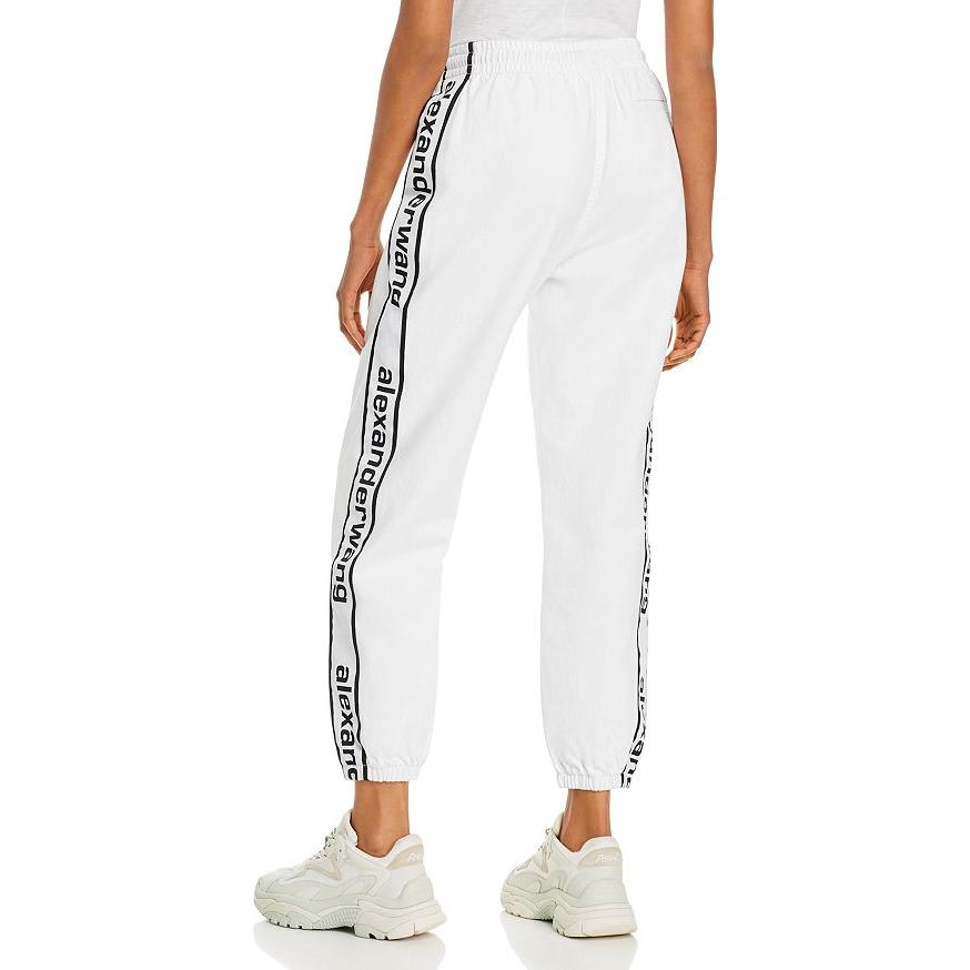 Cheap (Women) Alexander Wang SS22 Vintage Side Logo Track Pants White 4D994326CF