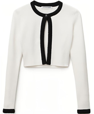 (W) Alexander Wang SS22 白色提花標誌針織毛衣 4KC1223013-971 Order (W) Alexander Wang SS22 白色提花標誌針織毛衣 4KC1223013-971