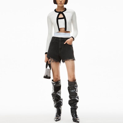 (W) Alexander Wang SS22 白色提花標誌針織毛衣 4KC1223013-971 Lookbook (W) Alexander Wang SS22 白色提花標誌針織毛衣 4KC1223013-971