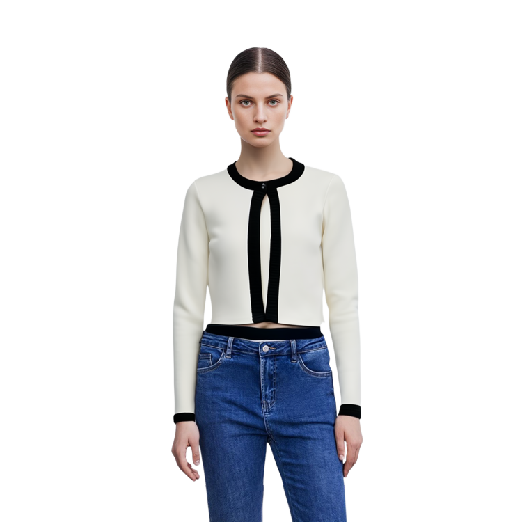 Sizing (W) Alexander Wang SS22 白色提花標誌針織毛衣 4KC1223013-971