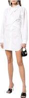 Lookbook (W) Alexander Wang SS22 白色修身褶皺長袖迷你洋裝 女裝 4WC2226175-100