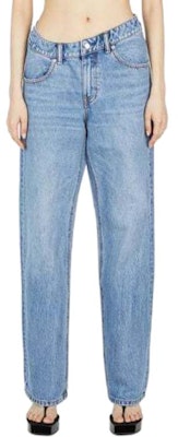 (W) 亚历山大王 SS23 不对称喇叭牛仔裤 浅蓝色 4DC2234548-486 Cheap (W) 亚历山大王 SS23 不对称喇叭牛仔裤 浅蓝色 4DC2234548-486