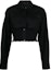 Order (Women) Alexander Wang SS23 Black Solid Long Sleeve Pointed Collar Shirt 4WC3231407001