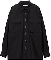 (Women) Alexander Wang SS23 Black Solid Single-Breasted Long Sleeve Shirt. 4WC2231391-001 (Women) Alexander Wang SS23 Black Solid Single-Breasted Long Sleeve Shirt. 4WC2231391-001
