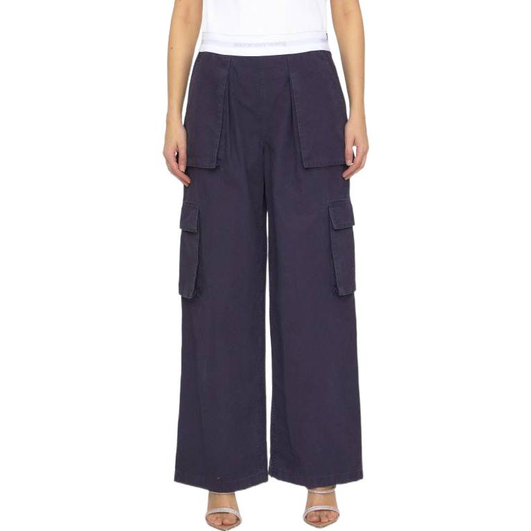 Shop (W) アレキサンダー ワン SS23 ブラック ワイドレッグ カーゴパンツ 1WC2234571-418