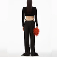 Shop (W) Alexander Wang SS23 黑色寬褲搭腰帶 - 時尚休閒約會穿搭 4WC1234370-001