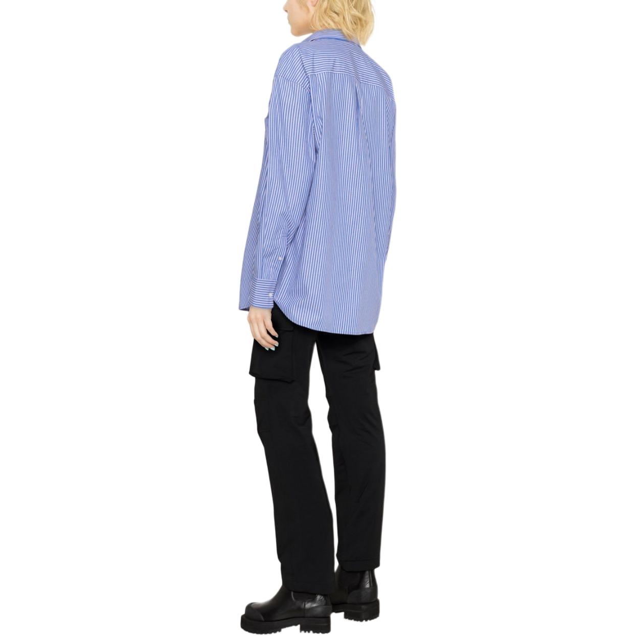 Purchase (W) アレキサンダーワン SS23 ブルーストライプディテール長袖シャツ 4WC3231403-246