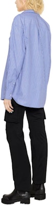 (Women) Alexander Wang SS23 Blue Striped Detail Long Sleeve Shirt 4WC3231403-246 Purchase (Women) Alexander Wang SS23 Blue Striped Detail Long Sleeve Shirt 4WC3231403-246