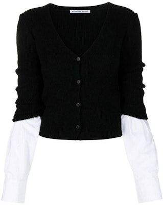 (Women) Alexander Wang SS23 Colorblock V-Neck Knit Cardigan Black 4KC1233011-951 Buy (Women) Alexander Wang SS23 Colorblock V-Neck Knit Cardigan Black 4KC1233011-951